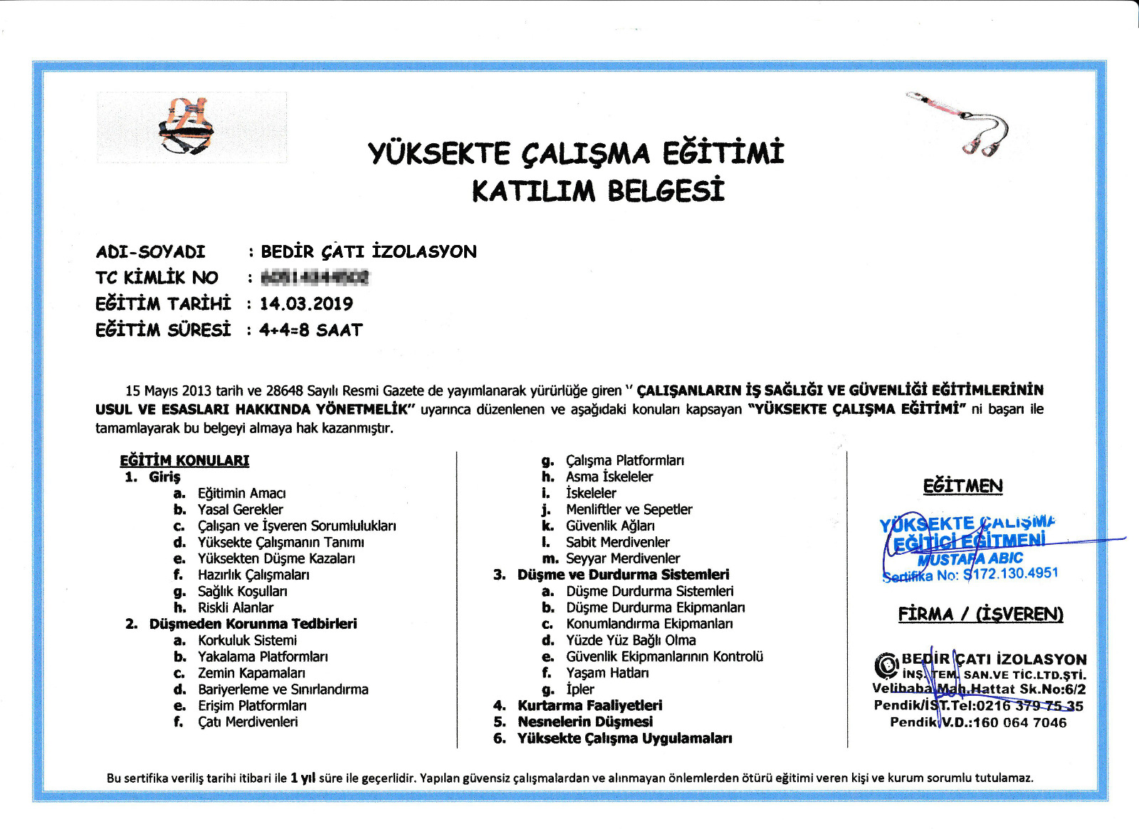 Yüksek Çalışma Belgesi